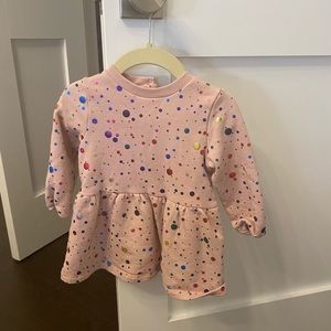 Stella McCartney pink dress with rainbow dots 12m
